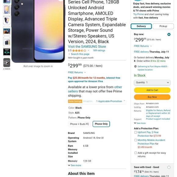 NEW 5G SAMSUNG SMARTPHONE. SAFELINK. STR8 TALK. TRACFONE. VERIZON. OVER $50 OFF. - Picture 5 of 17